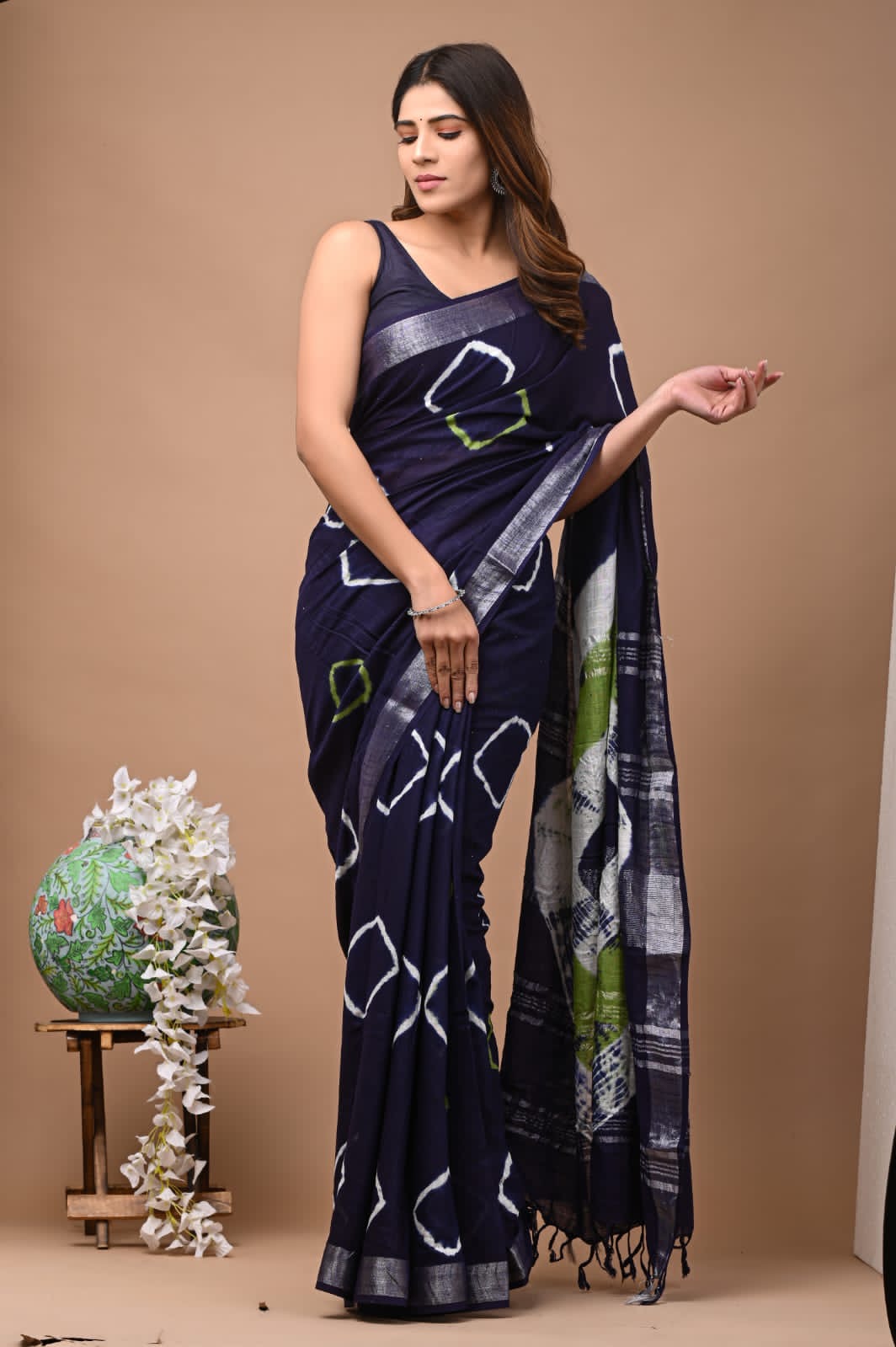 Soft Lenin Cotton sarees