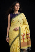 Handloom Mul cotton with jandani work
