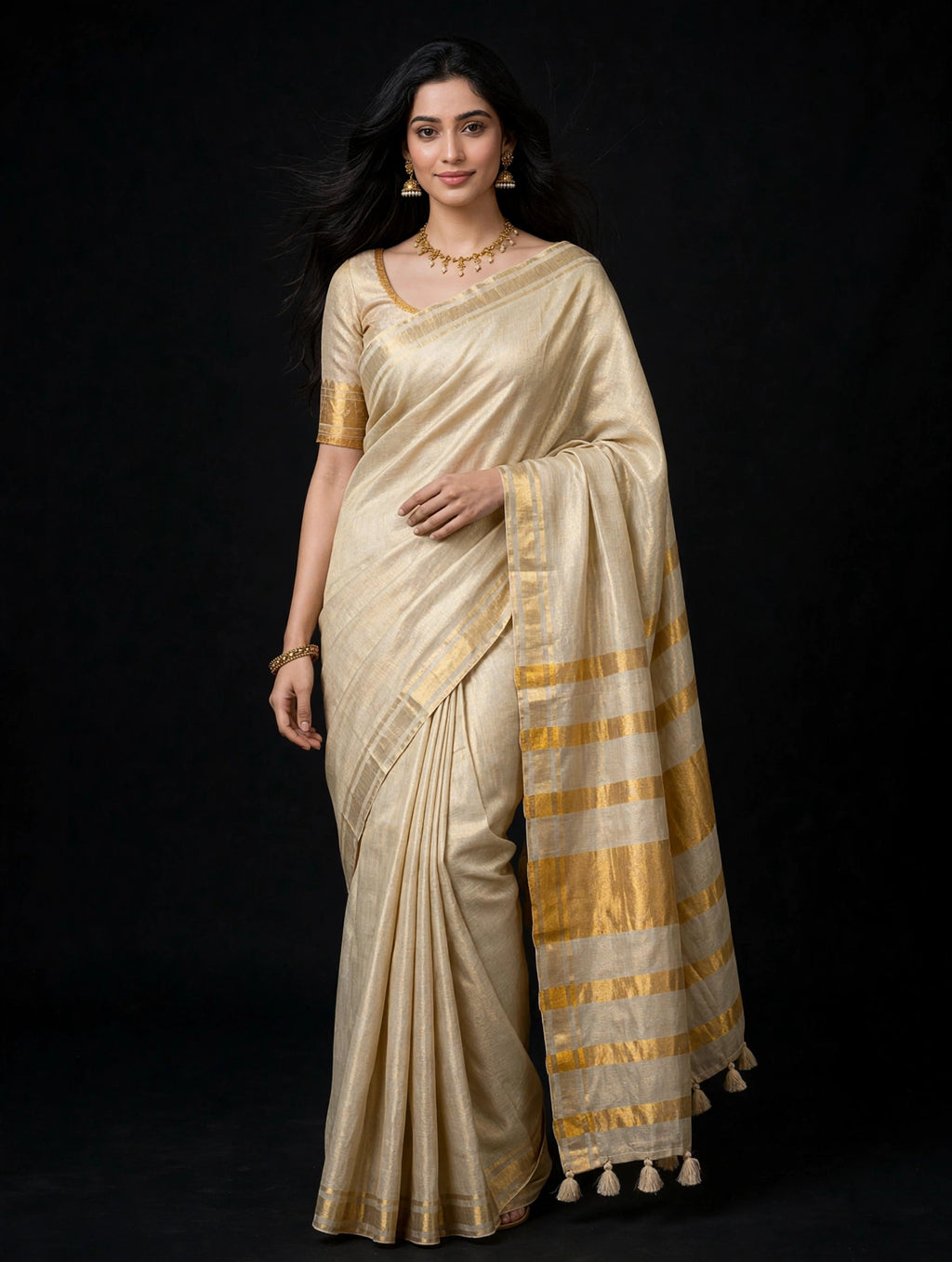 Handloom tissue mul sarees
